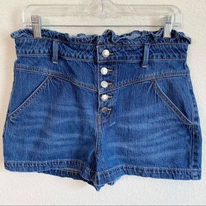 Wild Fable Target Ruffle Mom Denim Shorts Women's 10 High Rise Button Fly